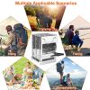 Portable Backpacking Stove for Camping Hiking Picnic BBQ Outdoor Cooker Folding Travel Charcoal Stove with Handle Carry Bag 2 Bolts