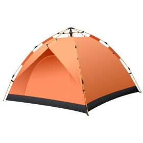 Camping Outdoor Travel Double-decker Automatic Tent (Option: Orange yellow-3to4people)